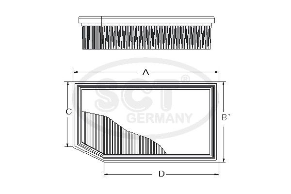 SCT GERMANY Воздушный фильтр SB 2256